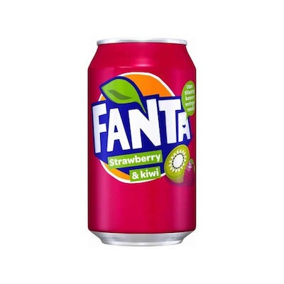 Fanta Κουτί Αναψυκτικό Φράουλα & Ακτινίδιο με Ανθρακικό 330ml